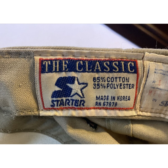 STARTER Vtg 90's MLB Atlanta Braves Paisley Under Brim Letterman A Snapback Hat - Picture 7 of 10